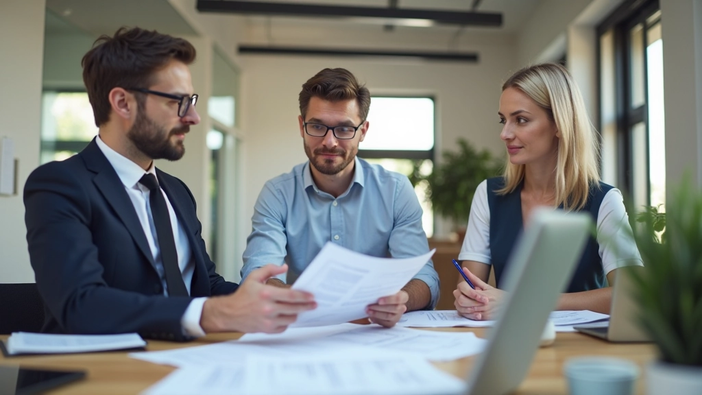 Tým profesionálů v kancelářském prostředí pracující na skladovém účetnictví